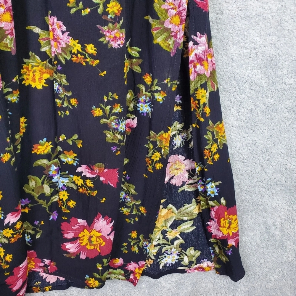 Natural Life Maxi Dress Rowan Side Slit Size XL V-Neck Rayon Textured Boho - Picture 6 of 10